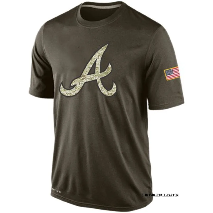 Men's Atlanta Braves Olive Dri-Fit Salute To Service KO Performance T-Shirt
