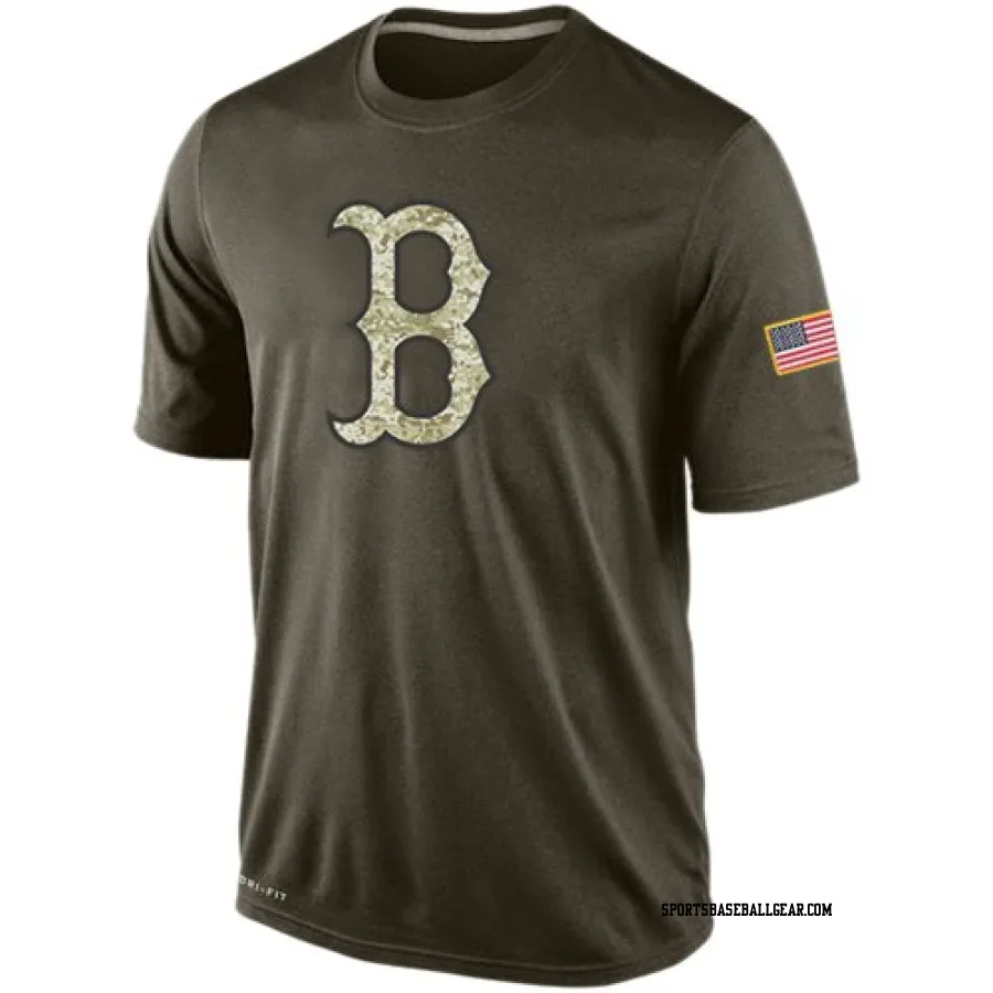Men's Boston Red Sox Olive Dri-Fit Salute To Service KO Performance T-Shirt