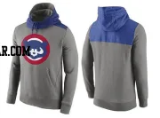 Men's Chicago Cubs Gray Cooperstown Collection Hybrid Pullover Hoodie