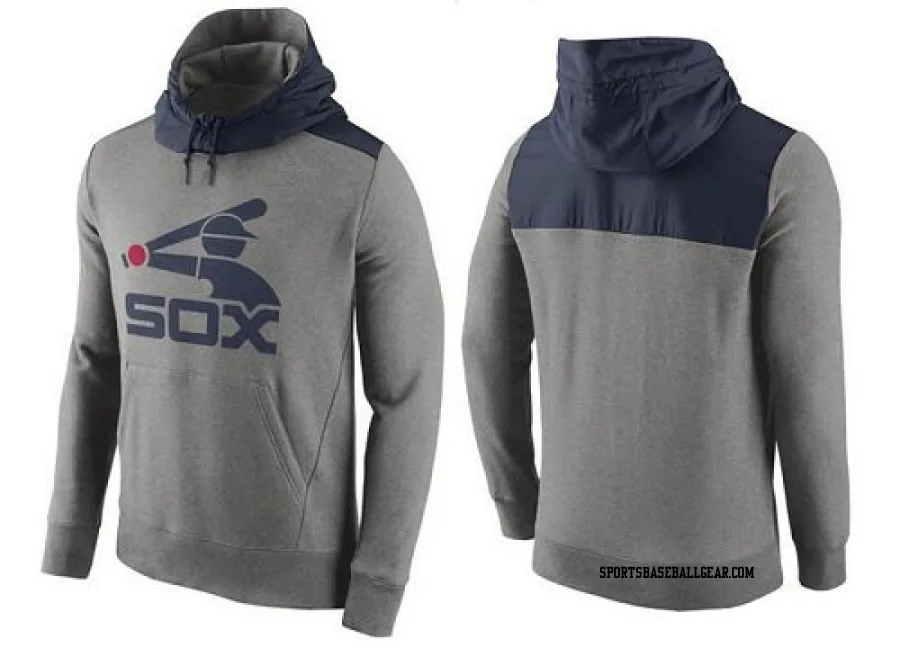 Men's Chicago White Sox Gray Cooperstown Collection Hybrid Pullover Hoodie