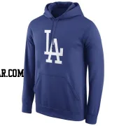 Men's Los Angeles Dodgers Royal L.A. Logo Performance Pullover Hoodie -