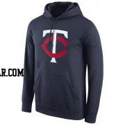 Men's Minnesota Twins Navy Logo Performance Pullover Hoodie -