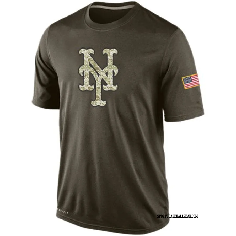 Men's New York Mets Olive Dri-Fit Salute To Service KO Performance T-Shirt