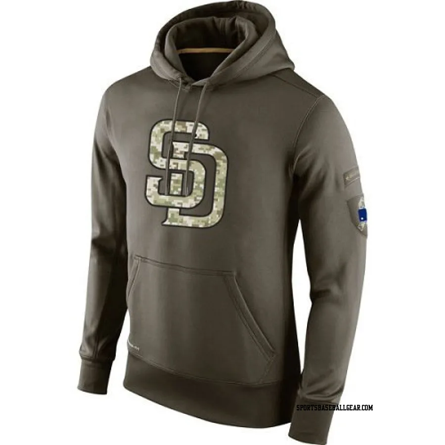 Men's San Diego Padres Olive Salute to Service KO Performance Hoodie