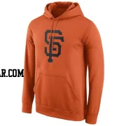 Men's San Francisco Giants Orange Logo Performance Pullover Hoodie -
