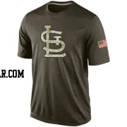 Men's St. Louis Cardinals Olive Dri-Fit Salute To Service KO Performance T-Shirt