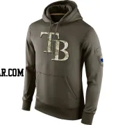 Men's Tampa Bay Rays Olive Salute to Service KO Performance Hoodie