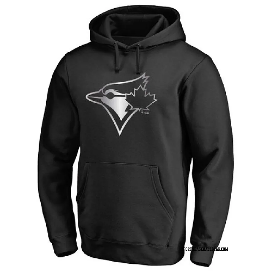Men's Toronto Blue Jays Black Platinum Collection Pullover Hoodie -