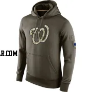 Men's Washington Nationals Olive Salute to Service KO Performance Hoodie