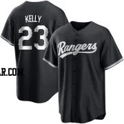 Merrill Kelly Men's Texas Rangers Black/White Replica Jersey