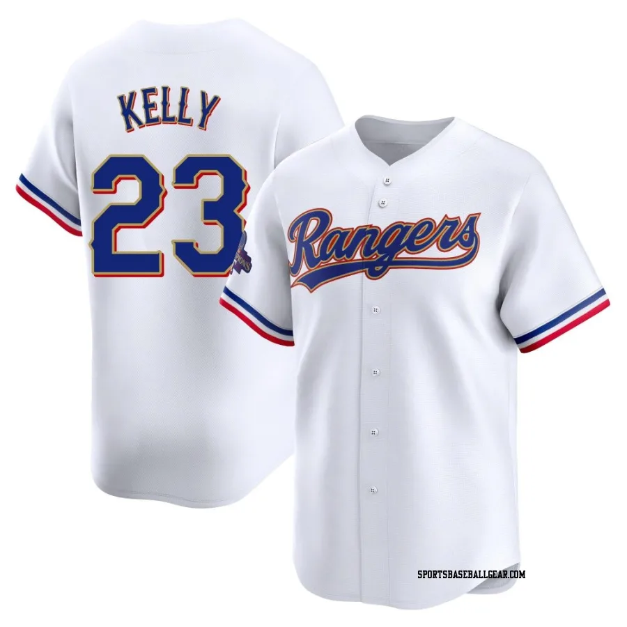 Merrill Kelly Men's Texas Rangers Gold Limited White 2024 Collection Jersey