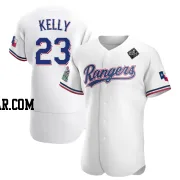 Merrill Kelly Men's Texas Rangers White Authentic Home 2023 World Series Jersey