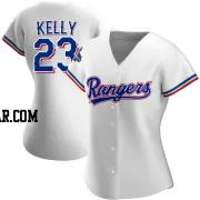 Merrill Kelly Women's Texas Rangers White Authentic Home 2023 World Series Champions Jersey
