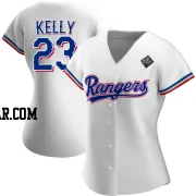 Merrill Kelly Women's Texas Rangers White Authentic Home 2023 World Series Jersey