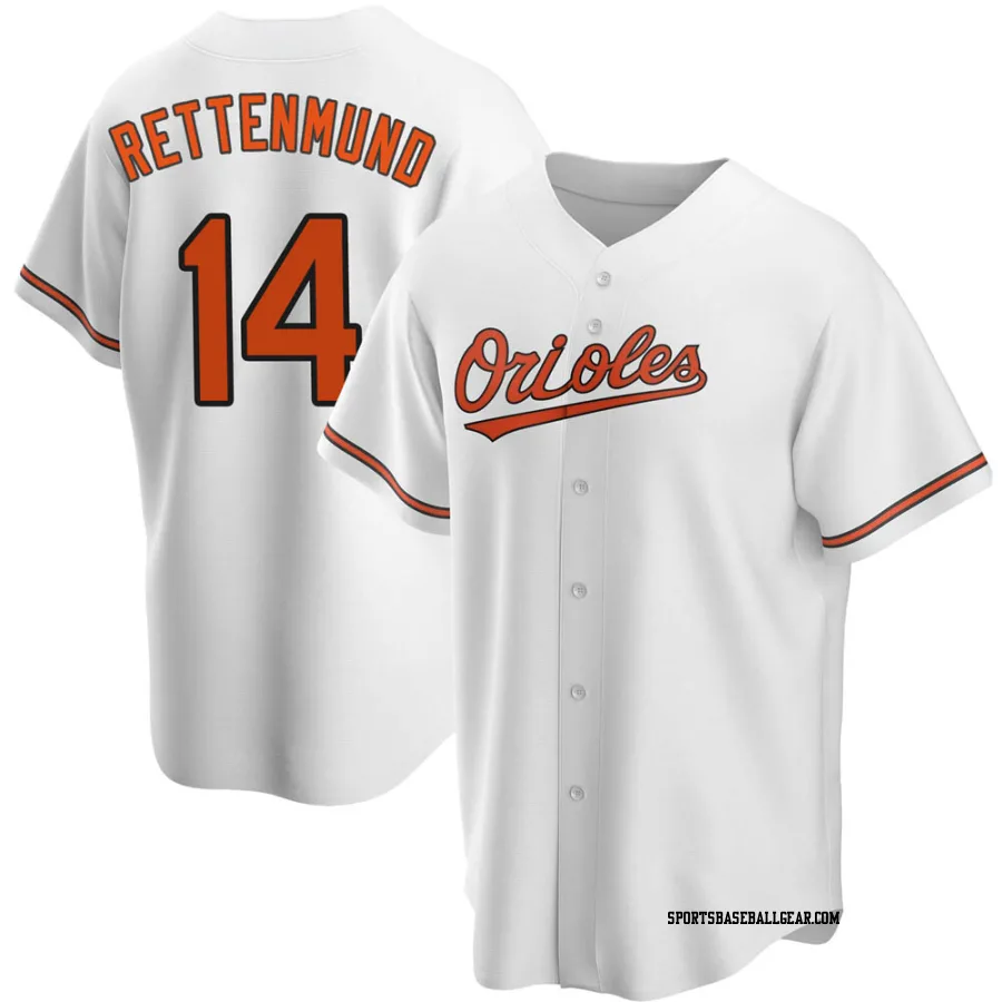 Merv Rettenmund Youth Baltimore Orioles White Replica Home Jersey