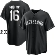 Michael Amditis Men's Cleveland Guardians Black/White Replica Jersey