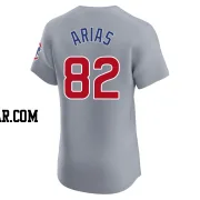 Michael Arias Men's Chicago Cubs Gray Elite Road Jersey