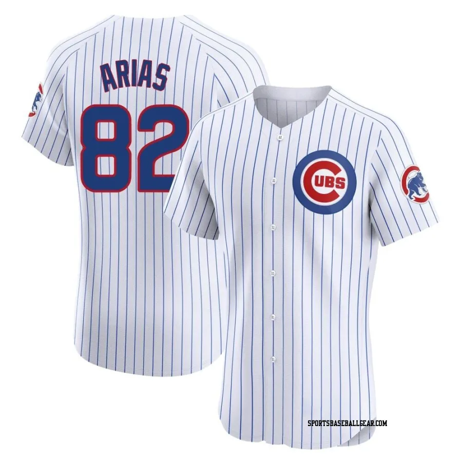 Michael Arias Men's Chicago Cubs White Elite Home Jersey