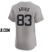 Michael Arias Men's New York Yankees Gray Elite Road 2024 World Series Jersey
