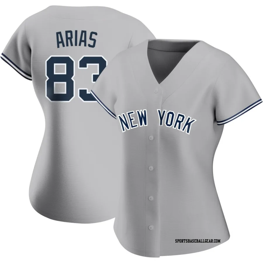 Michael Arias Women's New York Yankees Gray Authentic Road Name Jersey