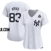 Michael Arias Women's New York Yankees White Limited Yankee Home 2024 World Series Jersey
