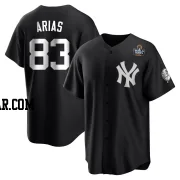 Michael Arias Youth New York Yankees Black/White Replica 2024 World Series Jersey