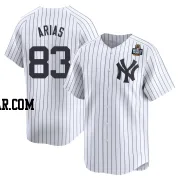 Michael Arias Youth New York Yankees White Limited Yankee Home 2024 World Series Jersey