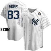 Michael Arias Youth New York Yankees White Replica Home 2024 World Series Jersey
