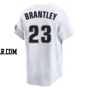 Michael Brantley Men's Houston Astros White Limited Throwback Cooperstown Collection Jersey