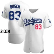 Michael Busch Men's Los Angeles Dodgers White Authentic Home Jersey