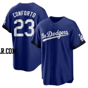 Michael Conforto Men's Los Angeles Dodgers Royal Replica 2021 City Connect Jersey