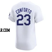 Michael Conforto Men's Los Angeles Dodgers White Elite Home 2024 World Series Jersey