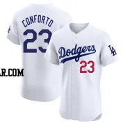 Michael Conforto Men's Los Angeles Dodgers White Elite Home Jersey