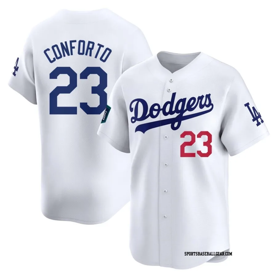 Michael Conforto Men's Los Angeles Dodgers White Limited 2024 World Tour Seoul Series Home Jersey