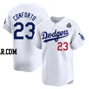 Michael Conforto Men's Los Angeles Dodgers White Limited Home 2024 World Series Jersey