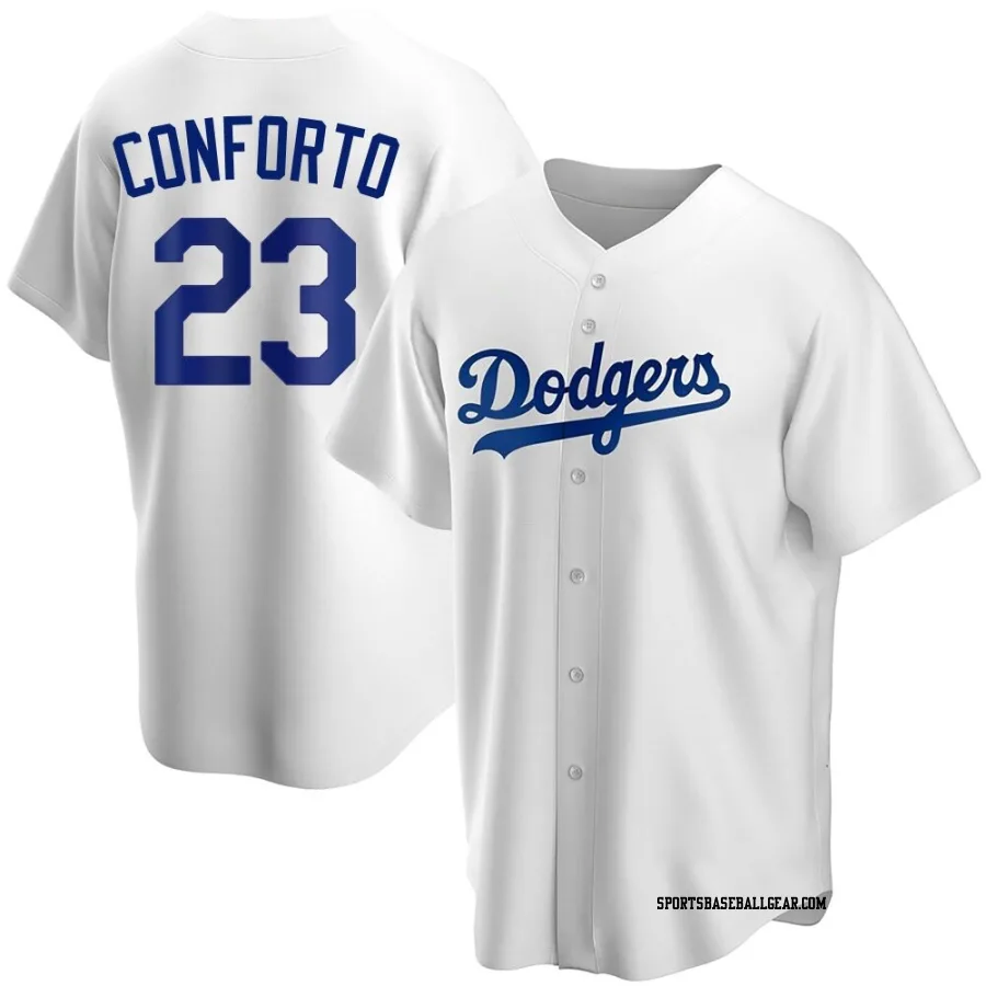 Michael Conforto Men's Los Angeles Dodgers White Replica Home Jersey