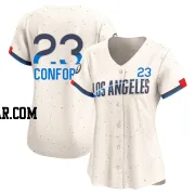 Michael Conforto Women's Los Angeles Dodgers Cream Limited 2024 City Connect Jersey