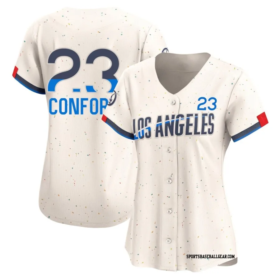 Michael Conforto Women's Los Angeles Dodgers Cream Limited 2024 City Connect Jersey