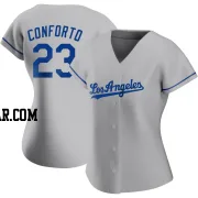 Michael Conforto Women's Los Angeles Dodgers Gray Replica Road Jersey