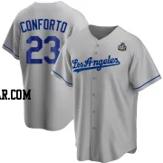 Michael Conforto Youth Los Angeles Dodgers Gray Replica Road 2024 World Series Jersey