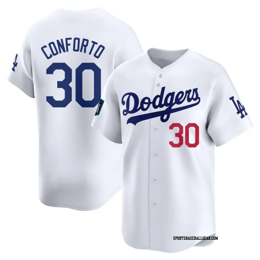 Michael Conforto Youth Los Angeles Dodgers White Limited 2024 World Tour Seoul Series Home Jersey