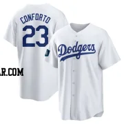 Michael Conforto Youth Los Angeles Dodgers White Replica 2024 World Tour Seoul Series Home Jersey