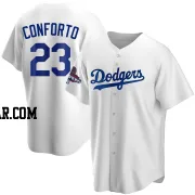Michael Conforto Youth Los Angeles Dodgers White Replica Home 2024 World Series Champions Jersey