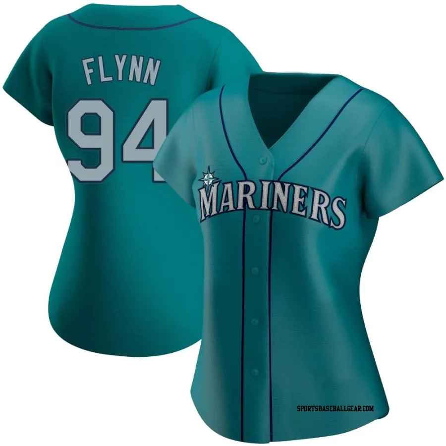 Michael Flynn Women's Seattle Mariners Aqua Replica Alternate Jersey