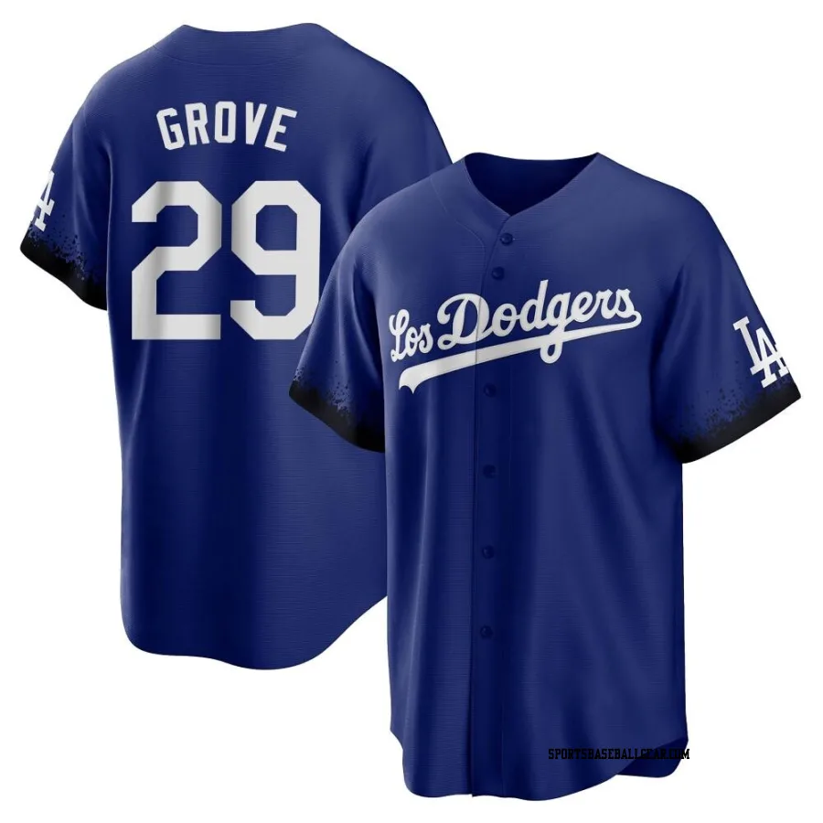 Michael Grove Men's Los Angeles Dodgers Royal Replica 2021 City Connect Jersey