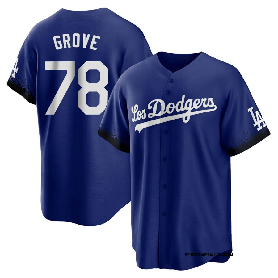Michael Grove Men's Los Angeles Dodgers Royal Replica 2021 City Connect Jersey