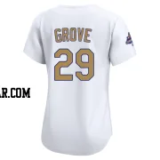 Michael Grove Women's Los Angeles Dodgers Gold Limited White 2025 Collection Jersey