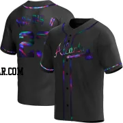 Michael Harris II Men's Atlanta Braves Black Holographic Replica Alternate Jersey