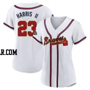 Michael Harris II Women's Atlanta Braves Gold Replica White 2022 Program Jersey