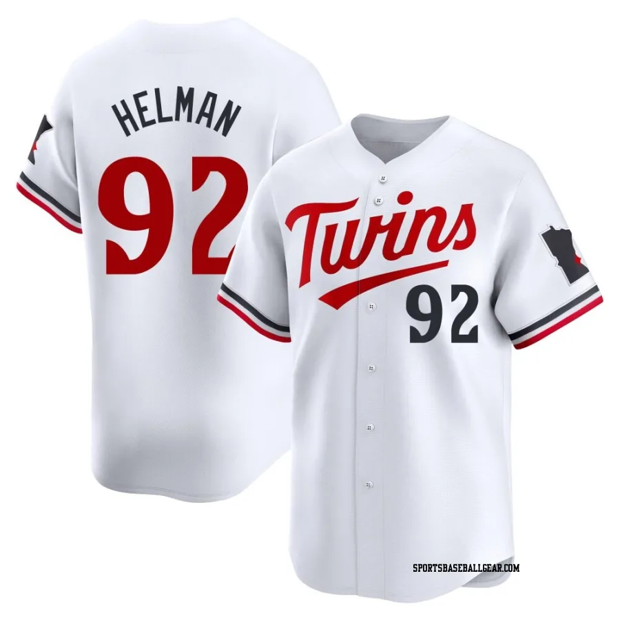 Michael Helman Men's Minnesota Twins White Limited Home Jersey